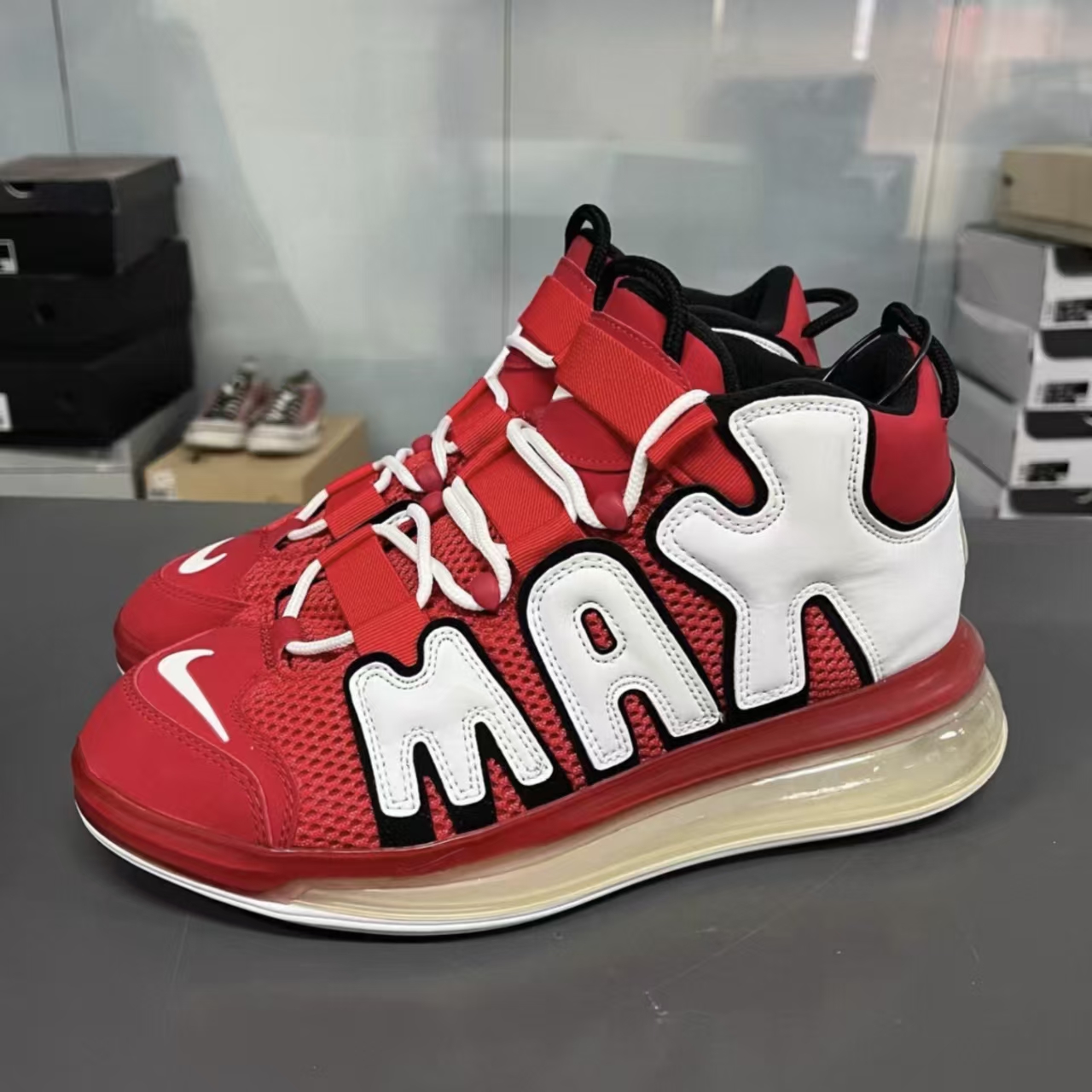 Nike Air More Uptempo 720 Red White