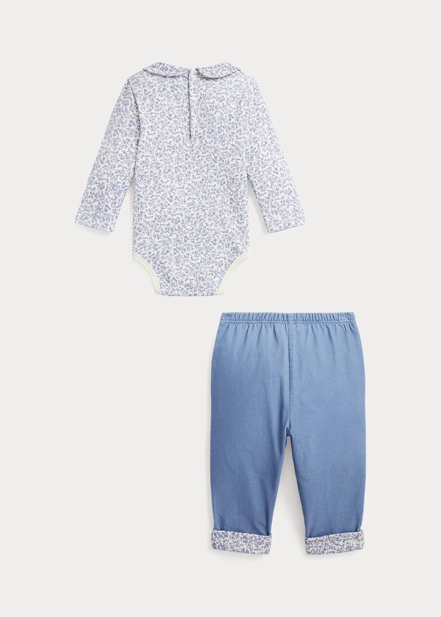Fox Cotton Bodysuit & Corduroy Pant Set