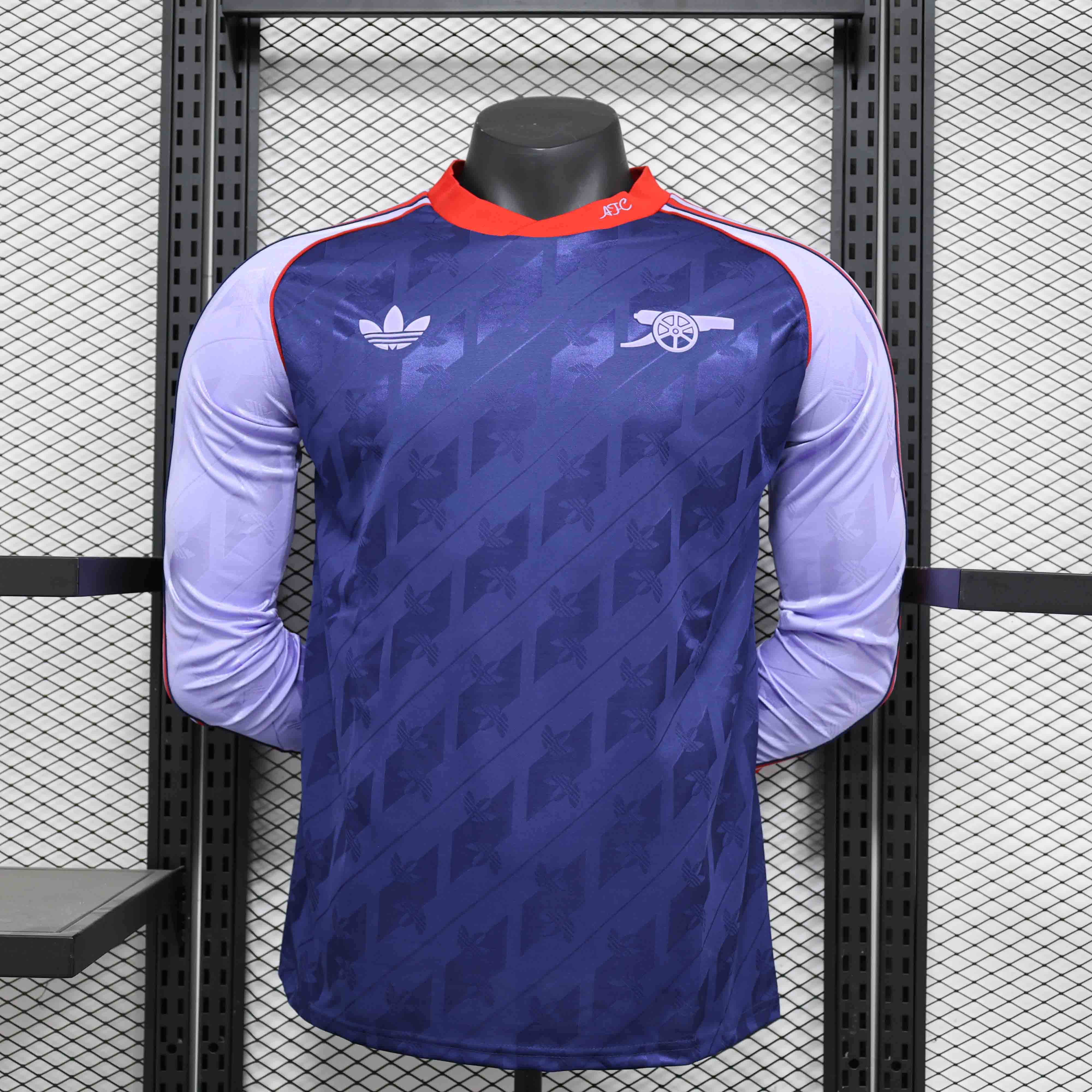 Arsenal Soccer Jersey Retro Style Special Edition Authentic Long Sleeve Shirt 2024/25