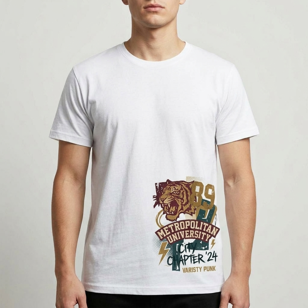 City Varsity Tee, Vintage Athletic Graphic T-Shirt, Unisex Streetwear Shirt CityTee2
