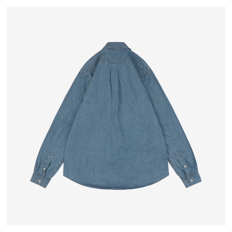 Ralph Lauren Embroidered Pony Denim Shirt – Light Blue