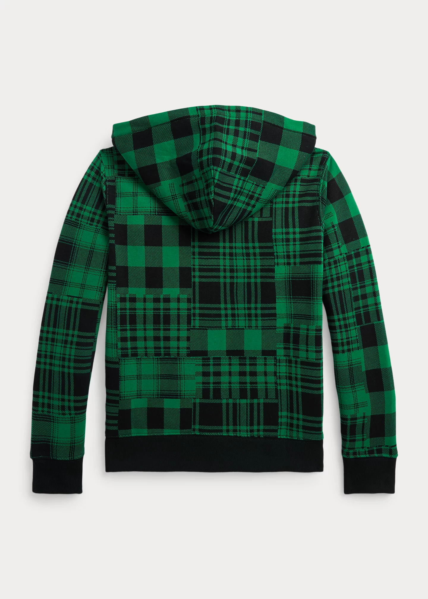 Plaid Fleece Full-Zip Hoodie