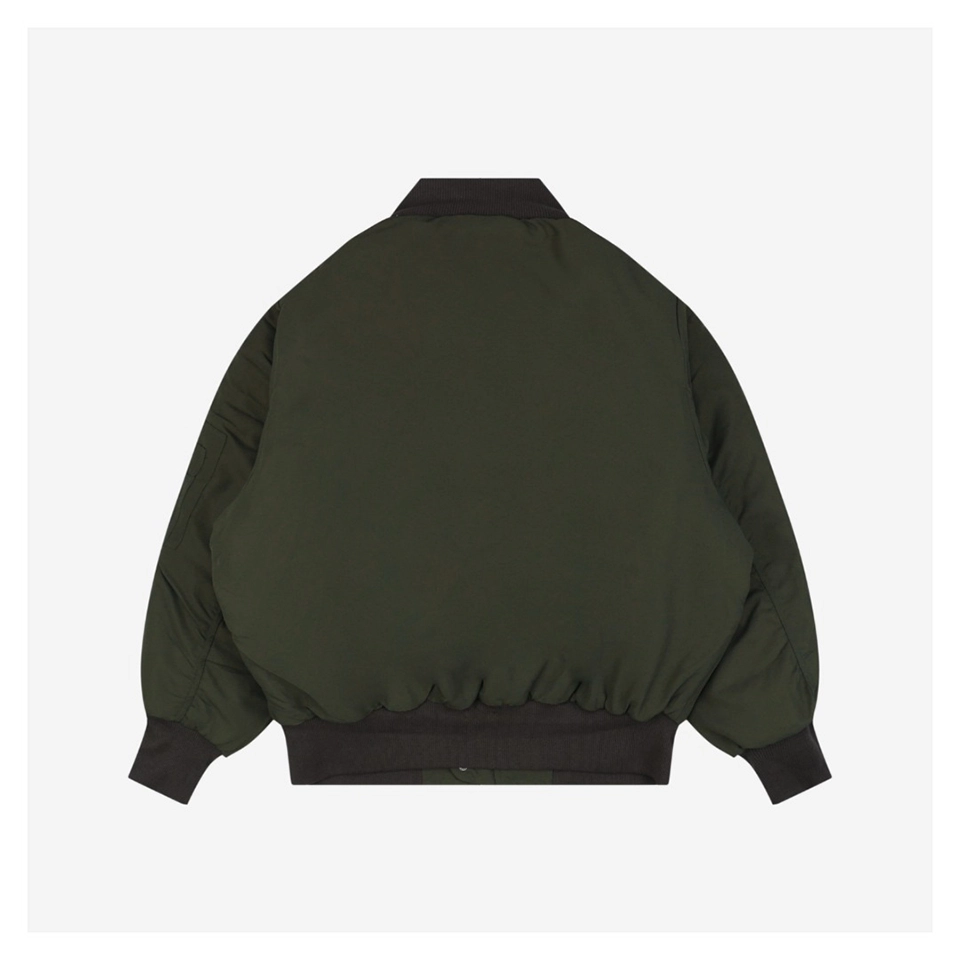 Adidas Three-Stripes Padded Flight Jacket Olive Green