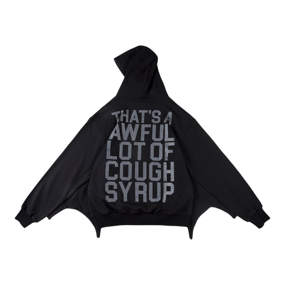 That's An Awful Lot Of Cough Syrup Oversized Black Hoodie
