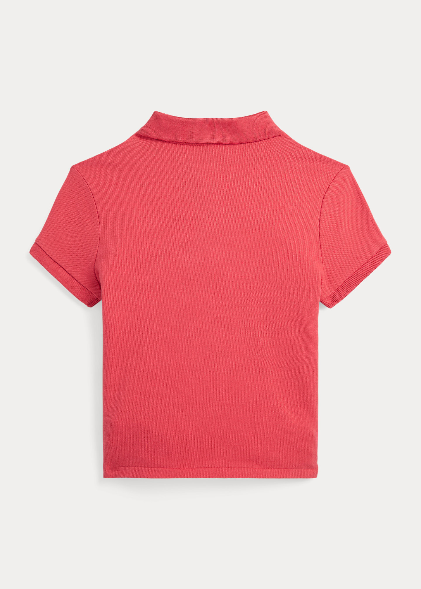 Knot-Front Stretch Mesh Polo Shirt