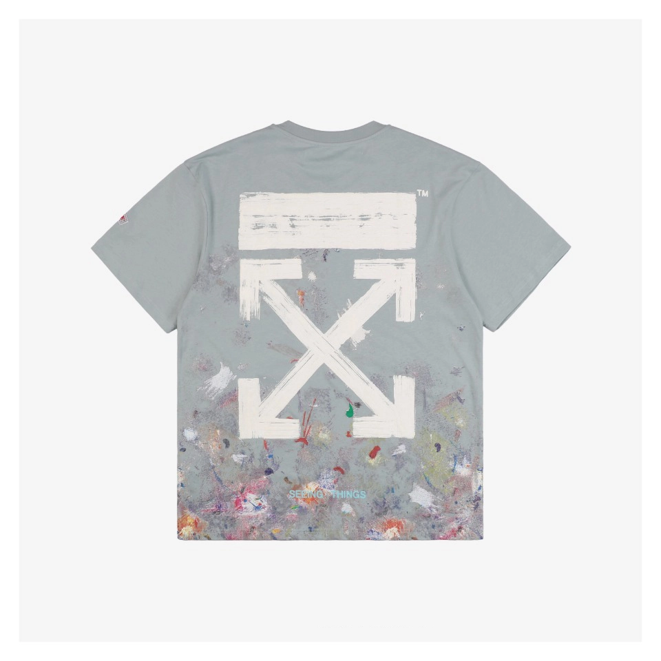 OFF-WHITE Galaxy Fireworks Splatter Arrows Print T-Shirt