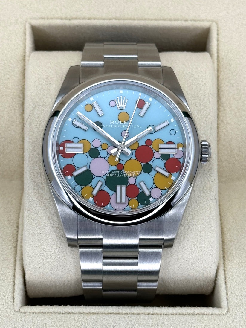 [2026 Mirror Grade]ROyster Perpetual 2023 Swiss Replica Watch Celebration Dial Ref 124300