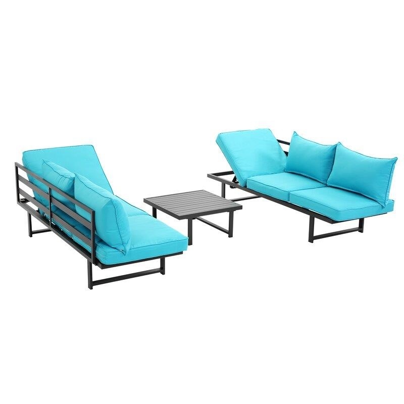 Jacques-Kad Metal 5 - Person Seating Group with Cushions