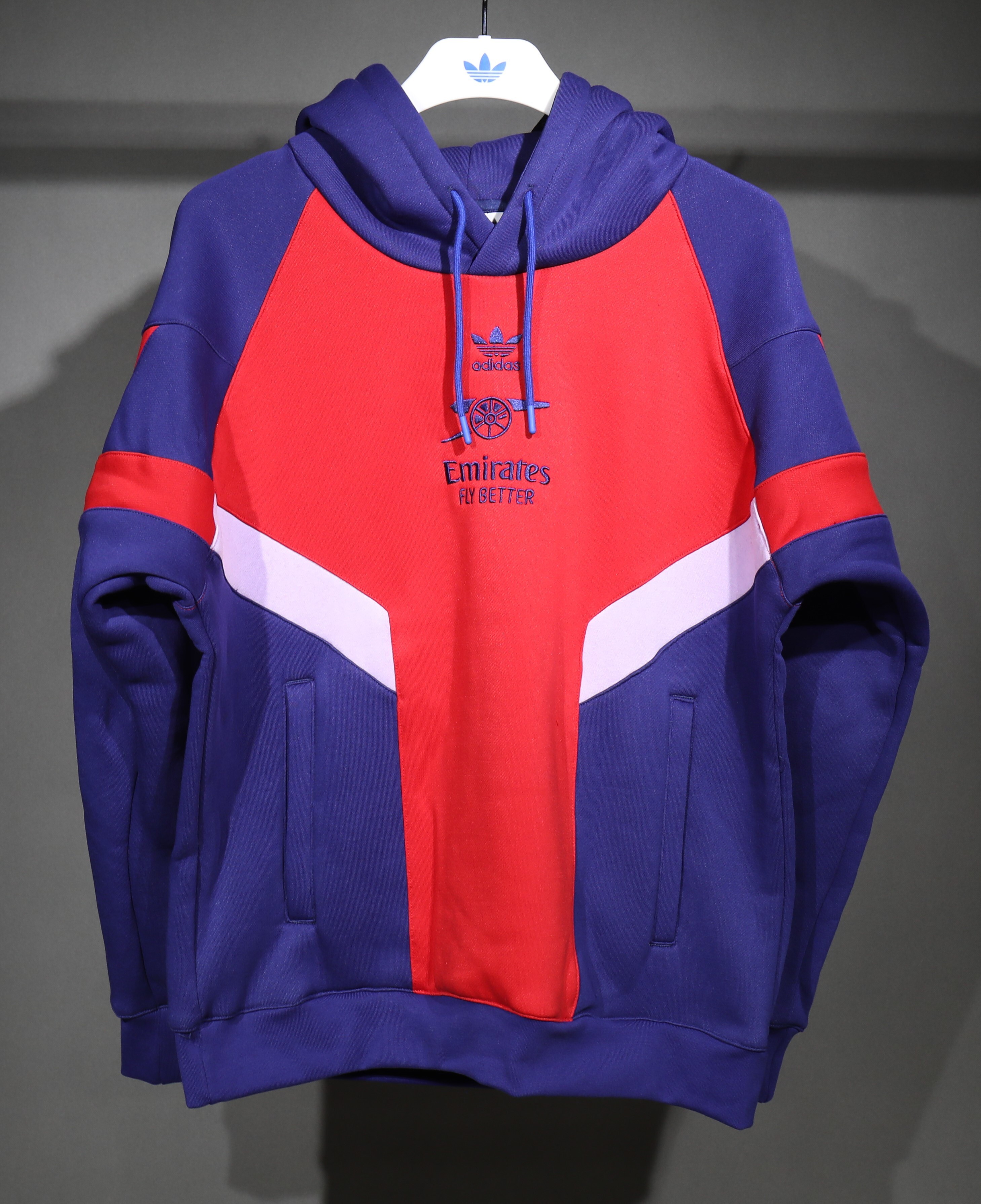 Arsenal Hoodie Training Kit Fleece-Lined Thick (Sweatshirt+Pants) Red&Blue 2025/26
