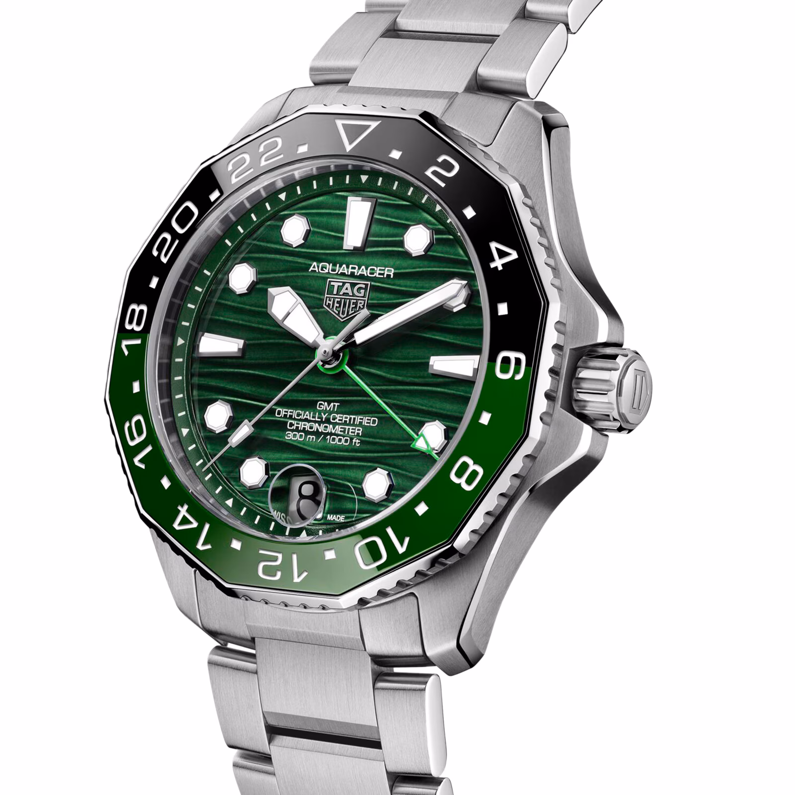 [2026 Mirror Grade]TAG Heuer Aquaracer Professional 300 GMT 42mm Mens Watch Green WBP5115.BA0013