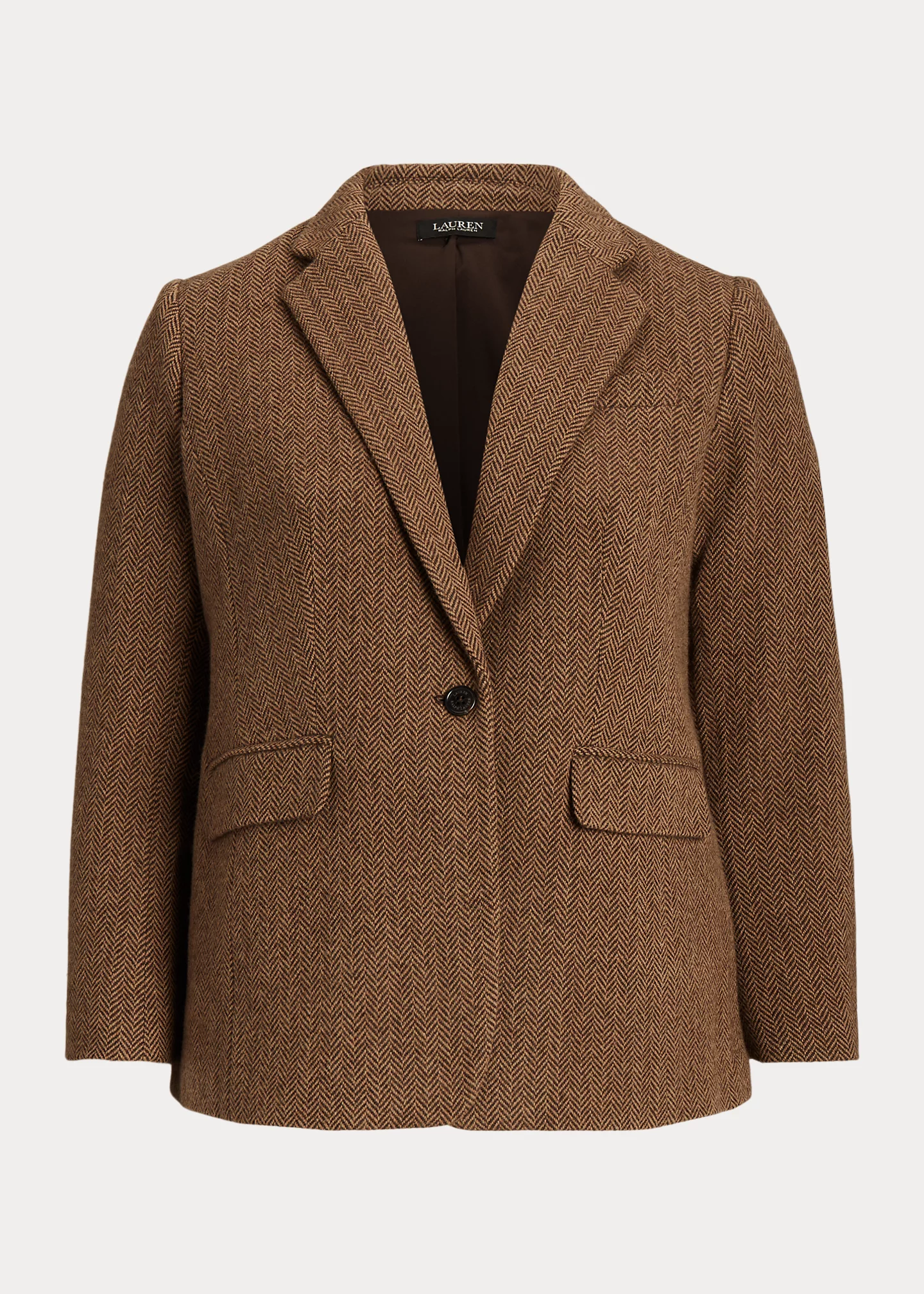 Wool-Blend Herringbone Blazer