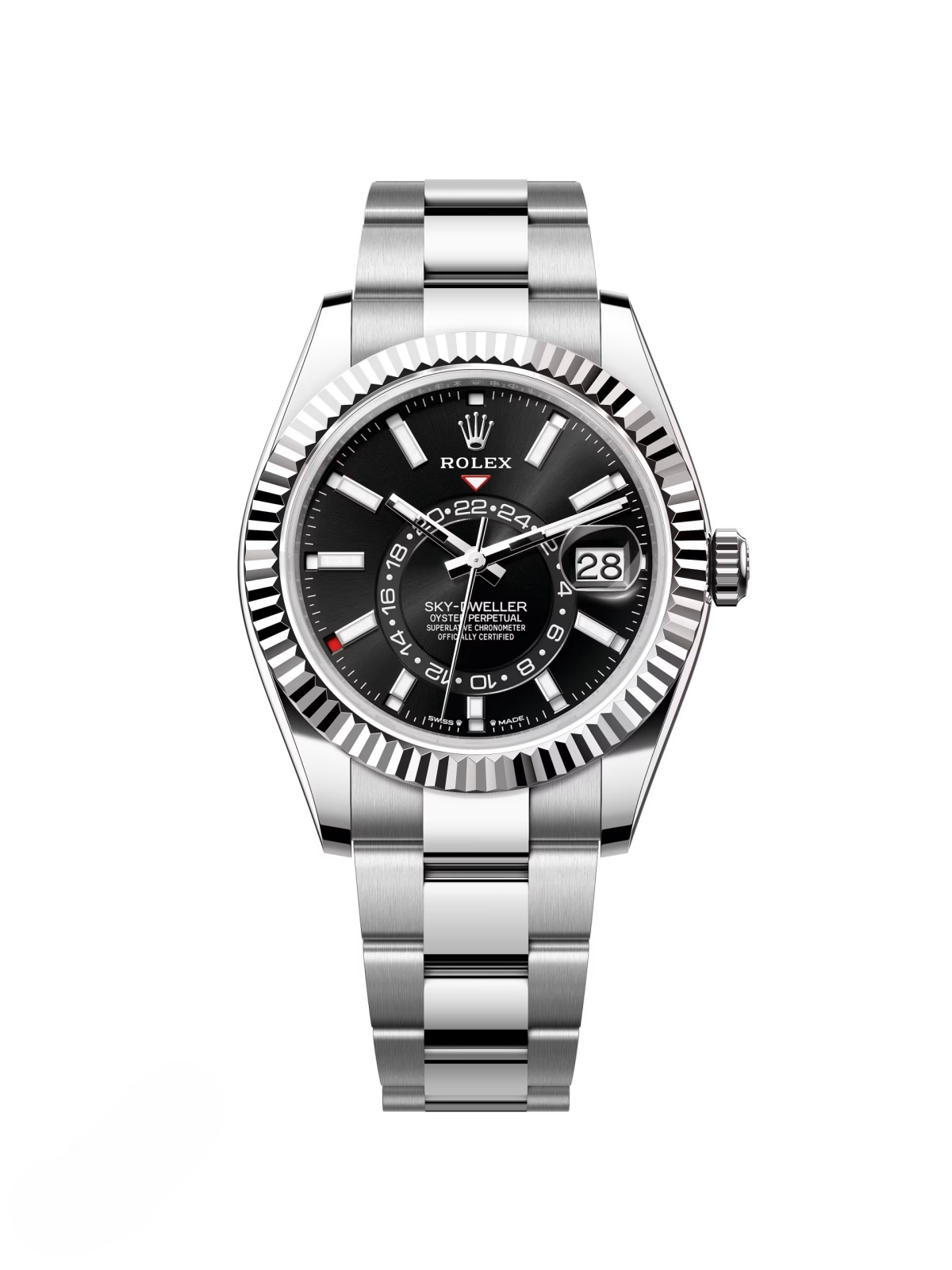 [2026 Mirror Grade]RLX  Sky-Dweller 42mm Stainless Steel Black Dial Oyster - 336934