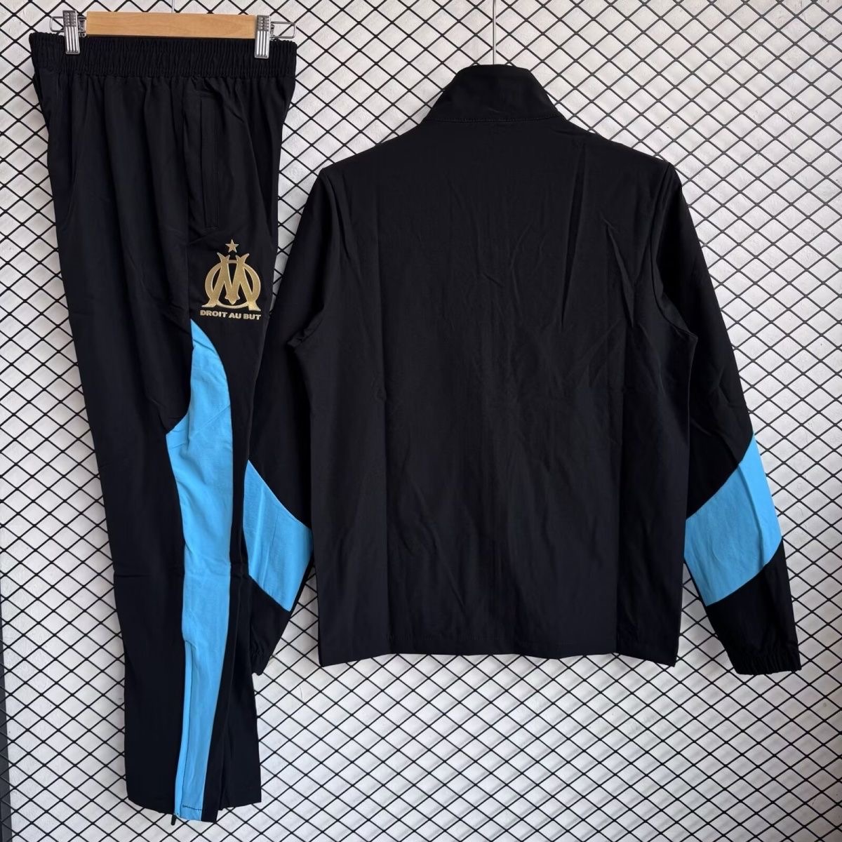 Marseille Windbreaker With Pants Black&Blue 2025/26