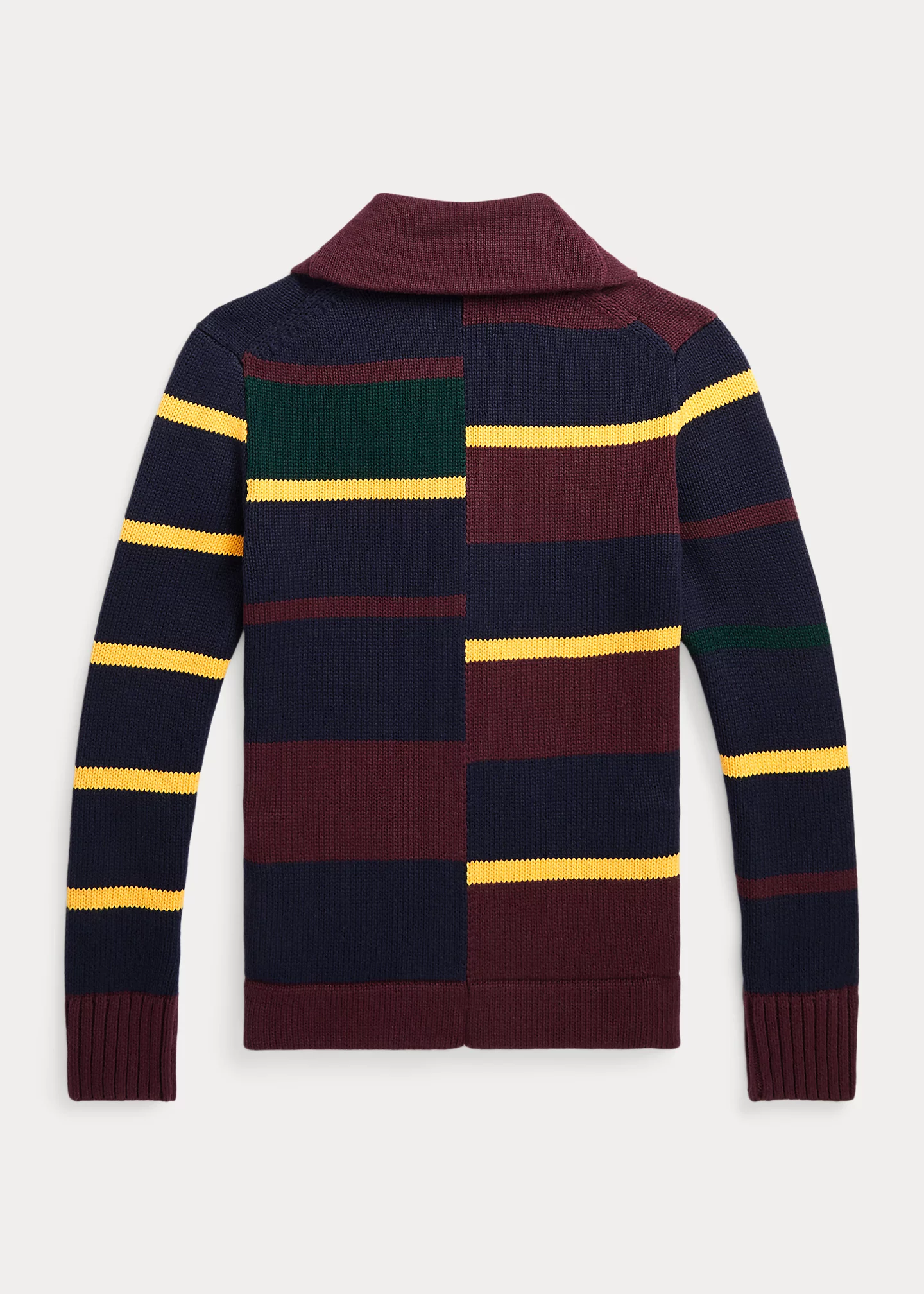 Striped Patchwork Cotton Cardigan