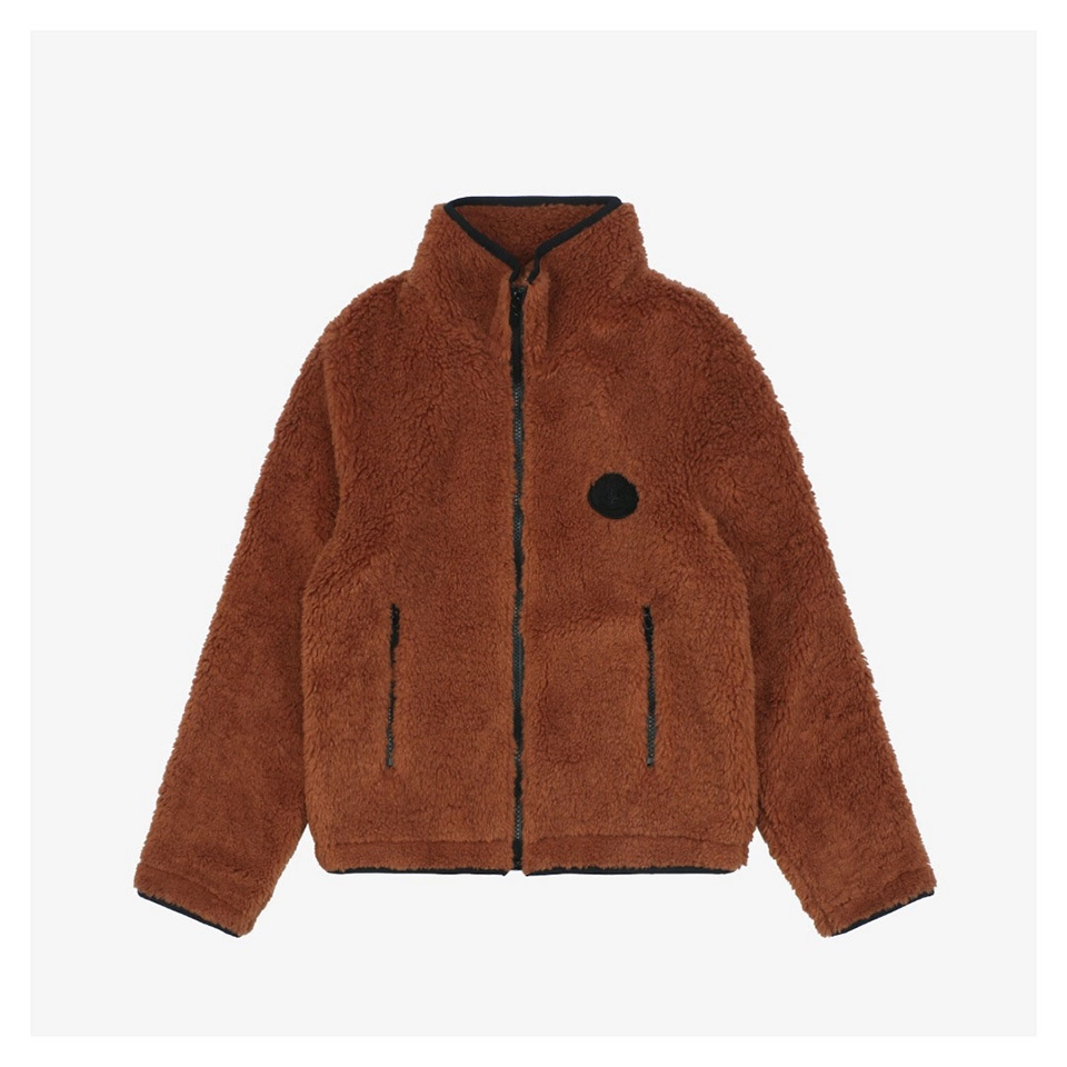 BBry Black Label Shearling Zip-Up Jacket (Brown/Khaki)
