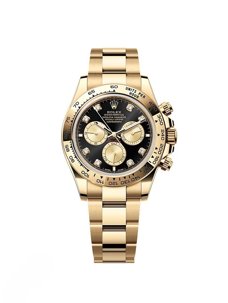 [2026 Mirror Grade]Rolex Daytona Yellow Gold / Ceramic / Black / Diamond-Set / Oyster m126508-0003