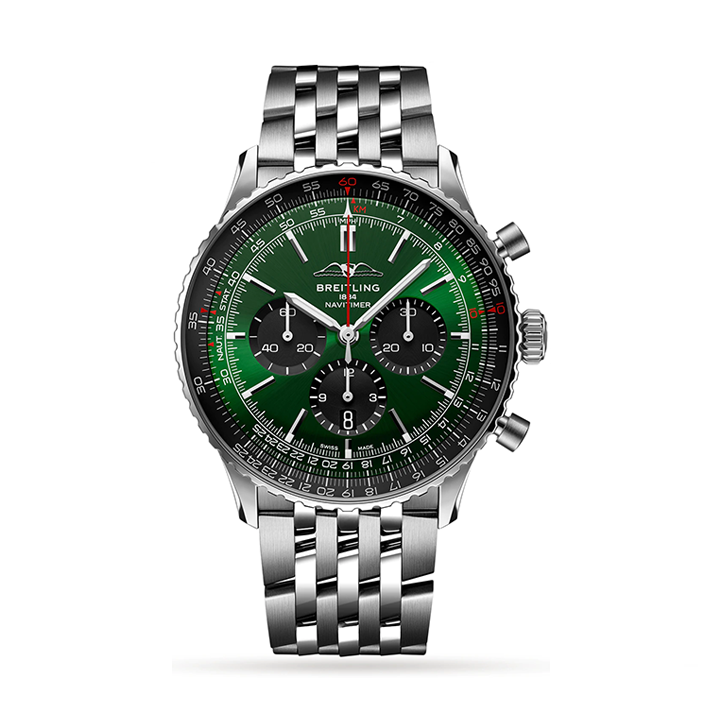 [2026 Mirror Grade]Breitling AB0137241L1A1 Navitimer B01 Green Dial