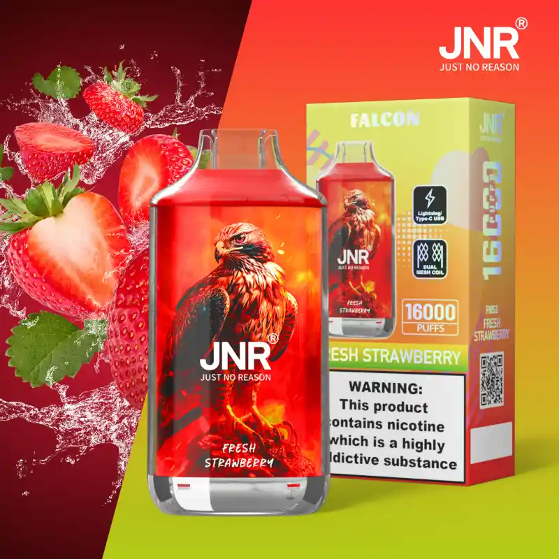 JNR - Falcon - 16K Puffs - Disposable Vape - Fresh Strawberry
