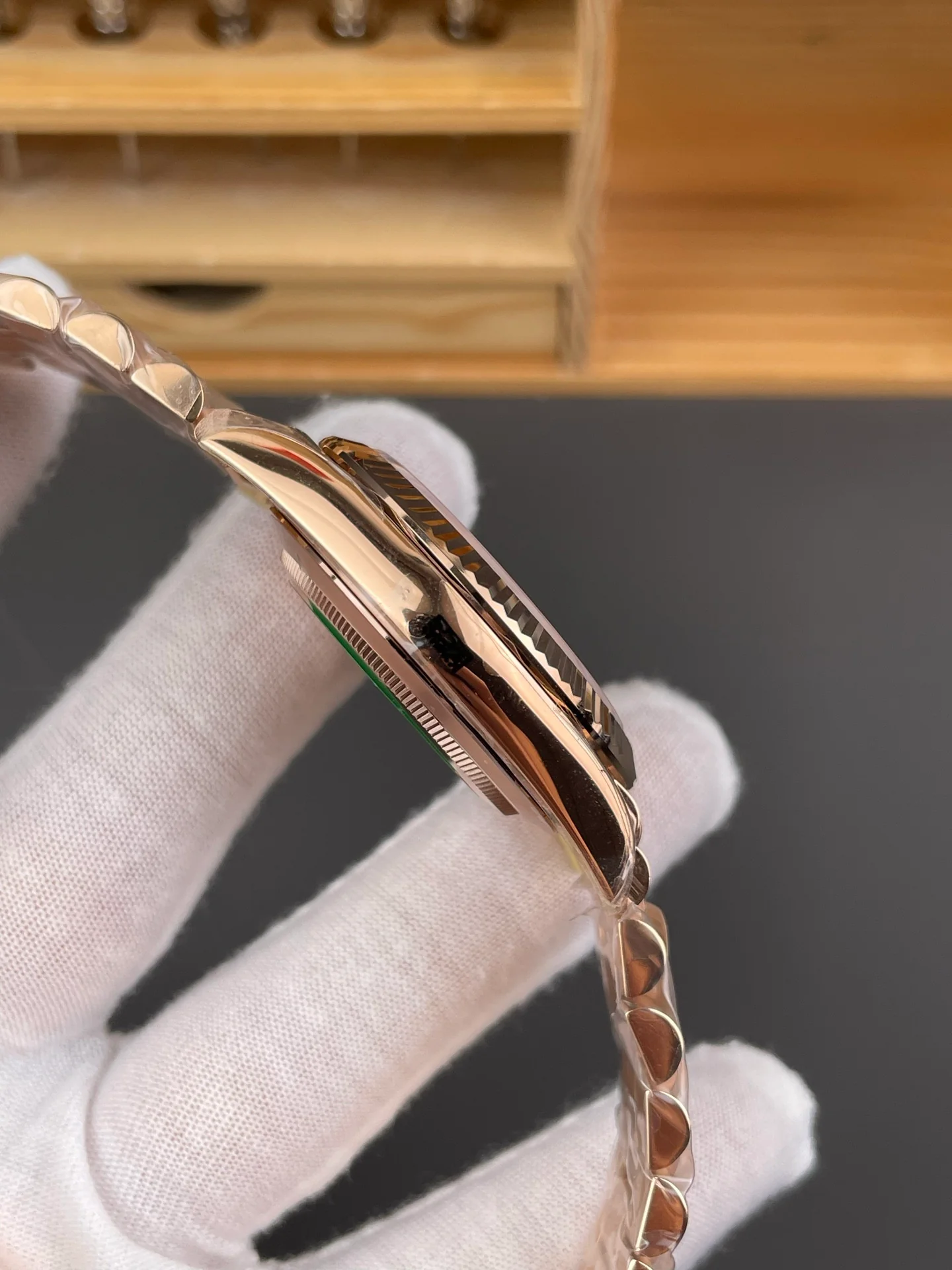 Rose Gold Champagne Roman Numeral Day-Date