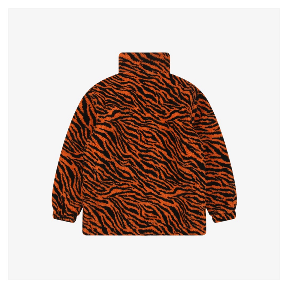 Blcg Tiger Stripe Teddy Fleece Zip-Up Jacket