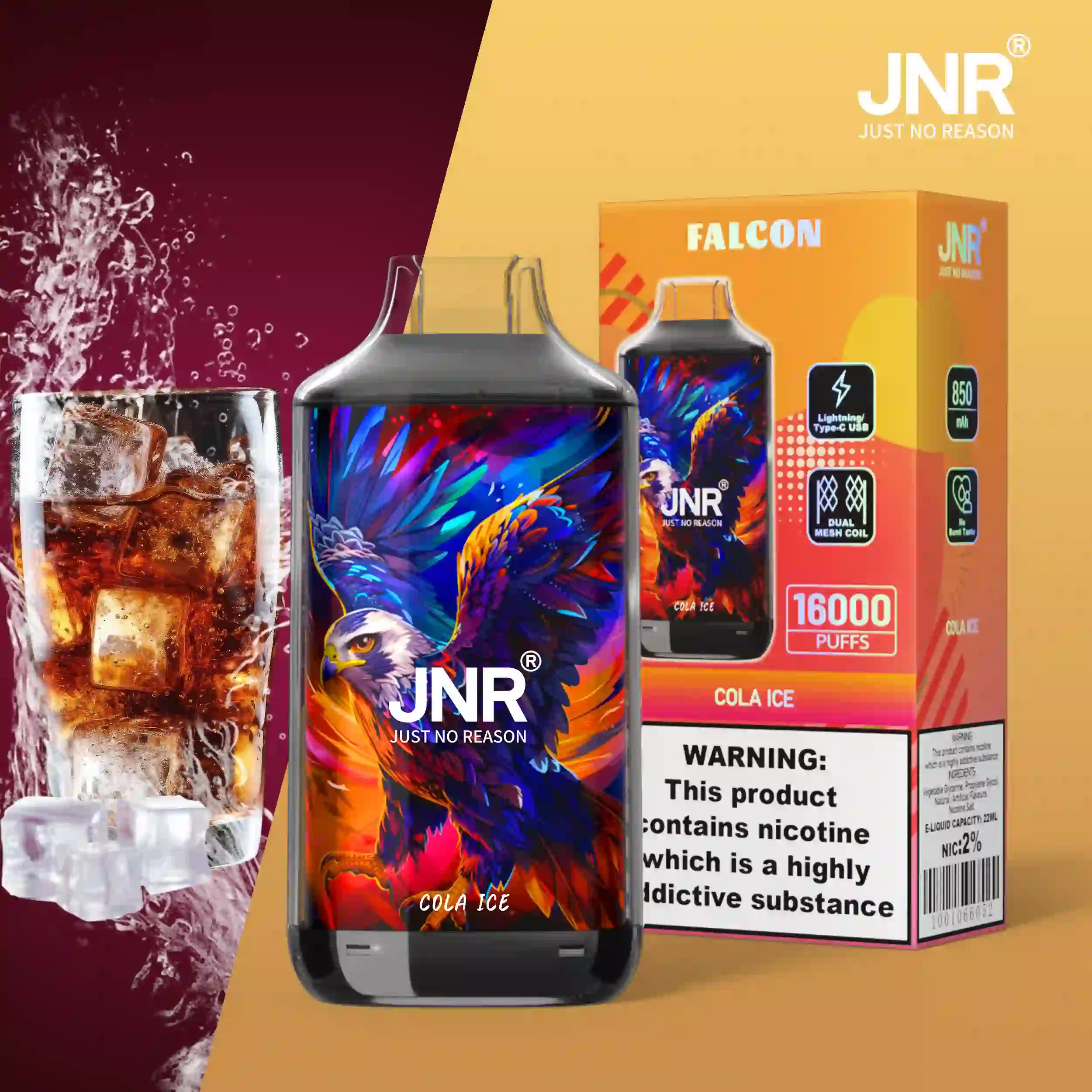 JNR Falcon Disposable Vape 16000 Puffs