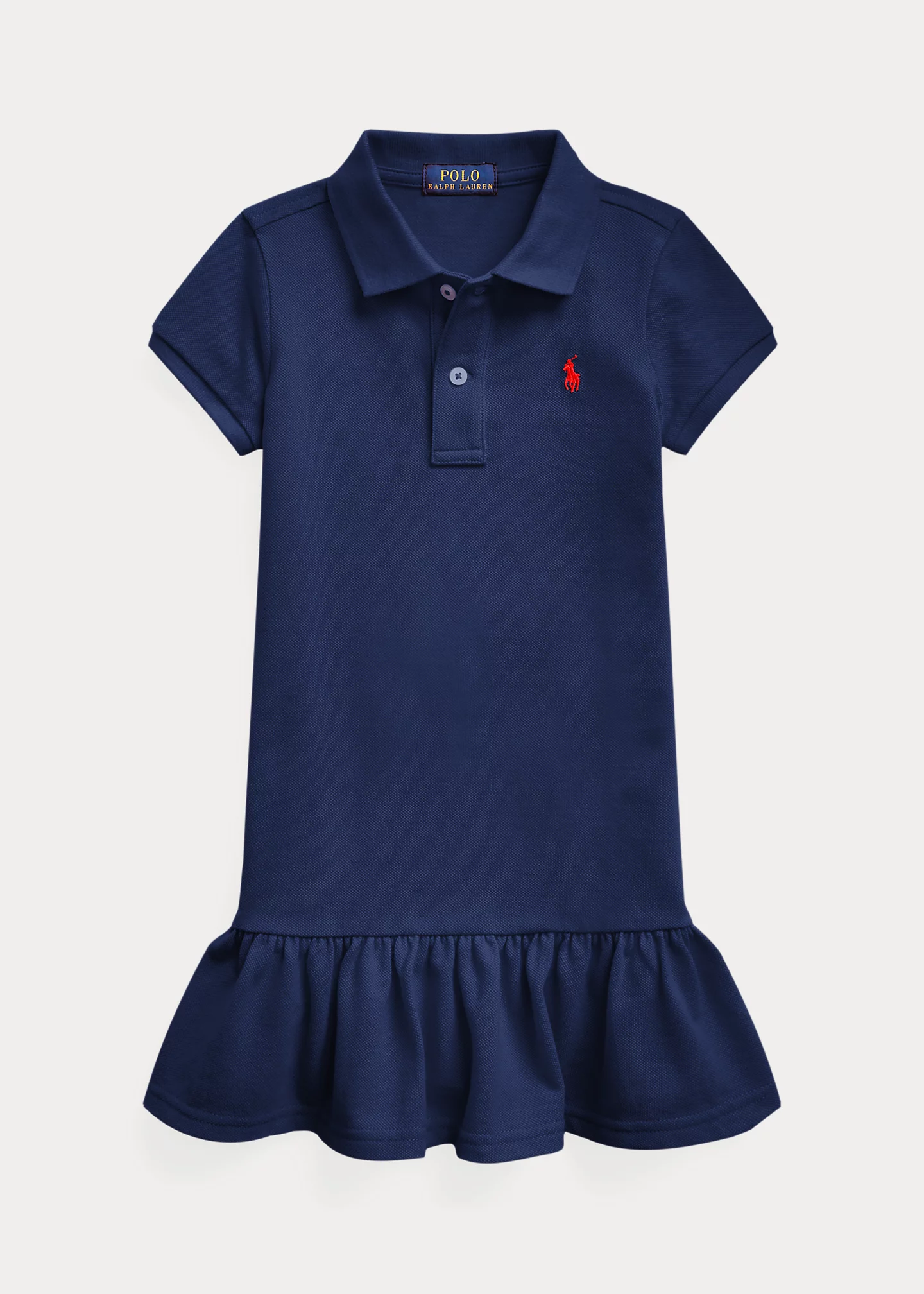 Cotton Mesh Polo Dress