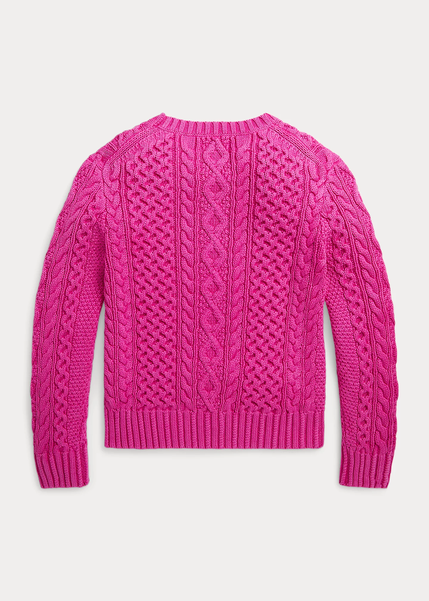 Aran-Knit Cotton Sweater
