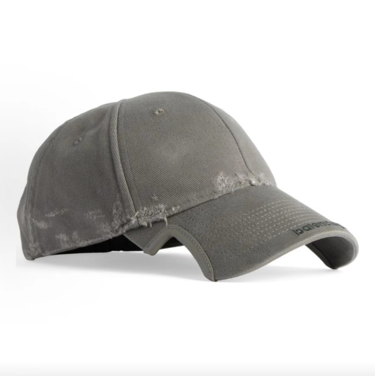 Balenciaga Distressed Vintage Grey Baseball Cap
