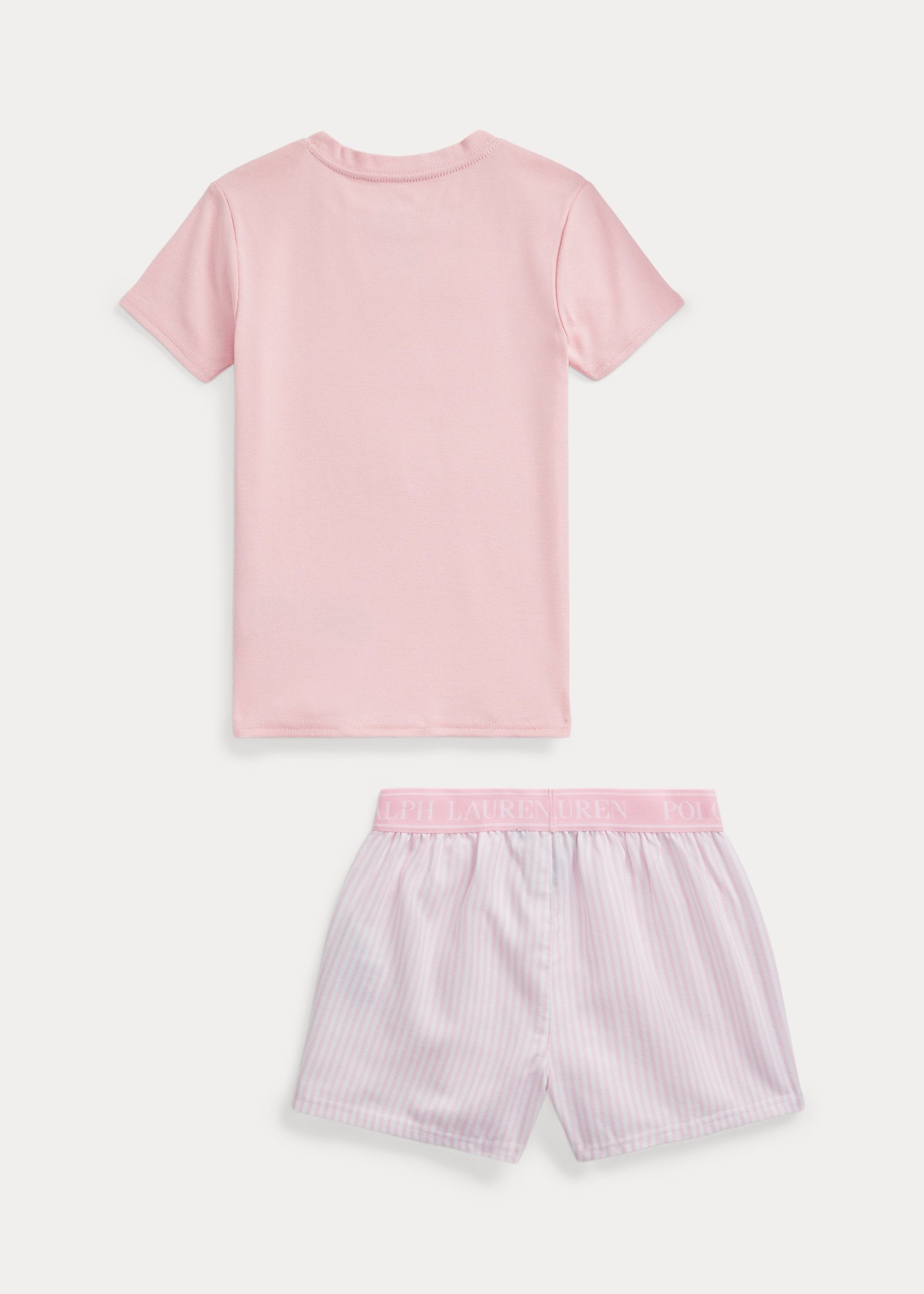 Cotton Tee & Flannel Short Sleep Set