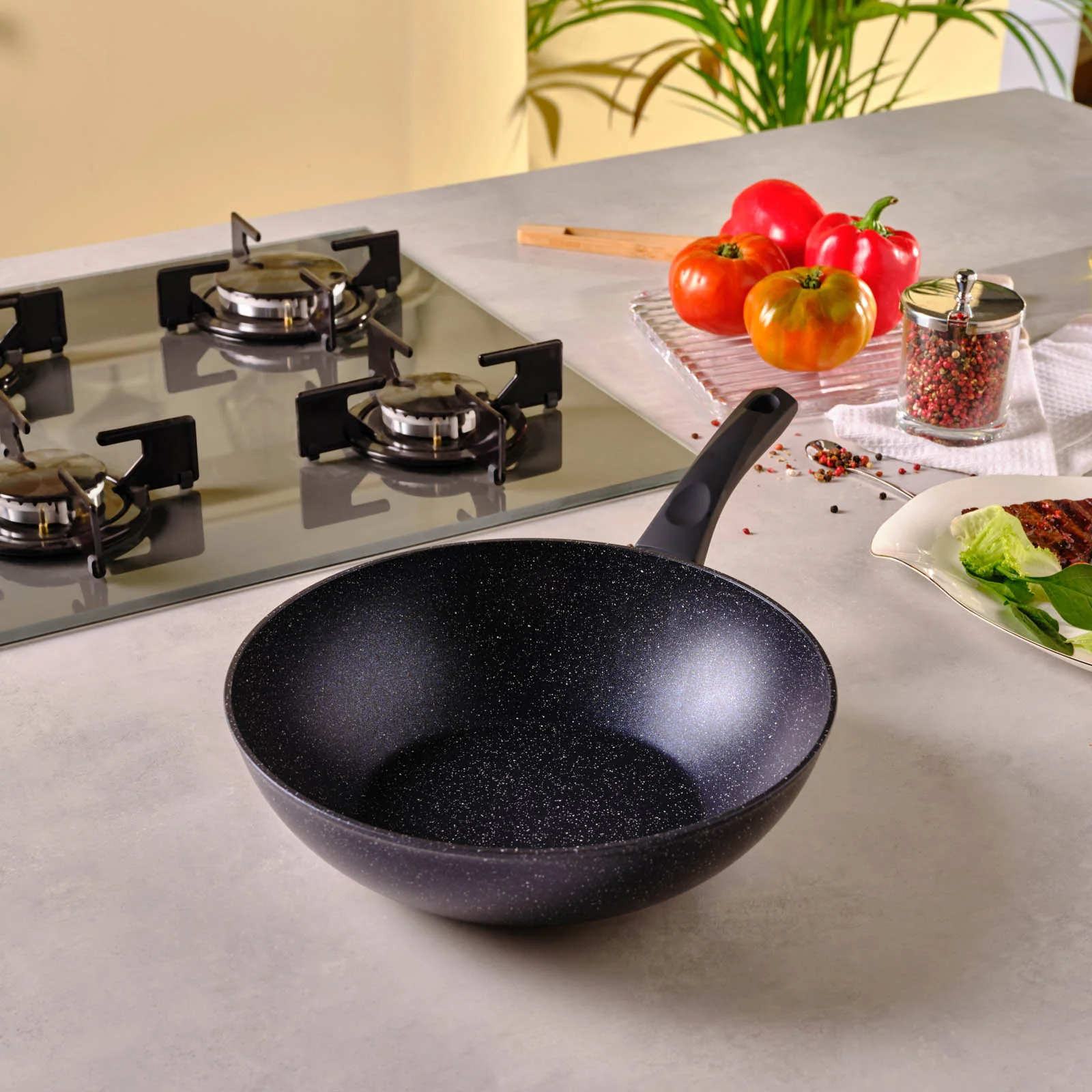 Karaca Aqua Granit Wok 28 cm