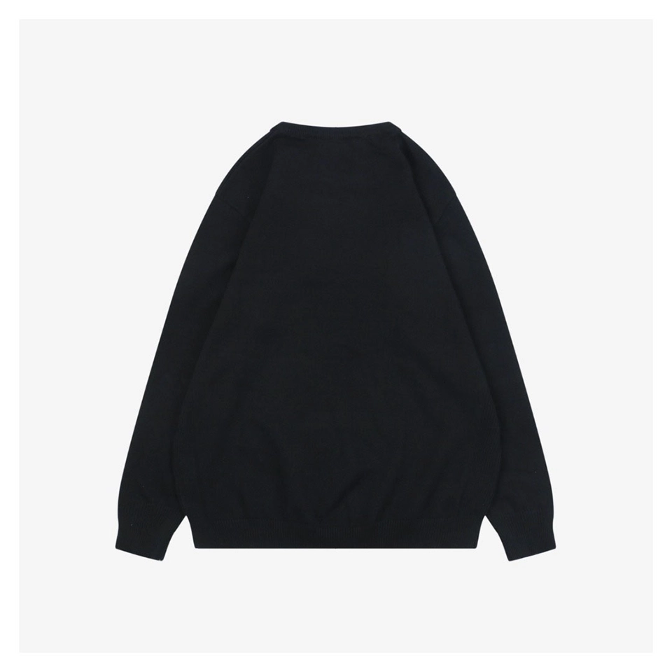 BBry BT Logo Embroidered Crewneck Sweater (Black/Navy/Grey)