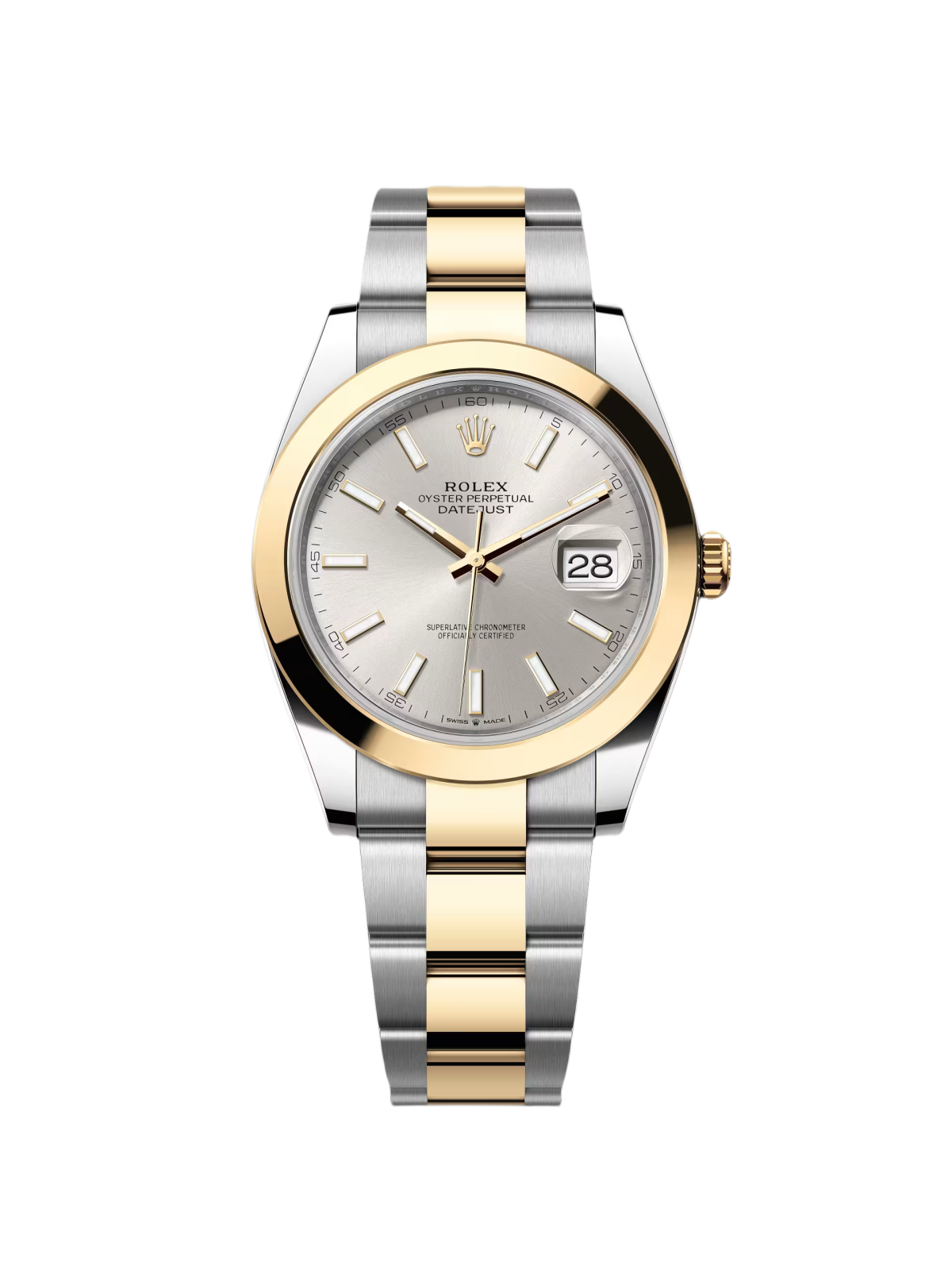 [2026 Mirror Grade]RLX Datejust 41mm 126303 Silver Index Oyster Steel and Yellow Gold Mens Watch