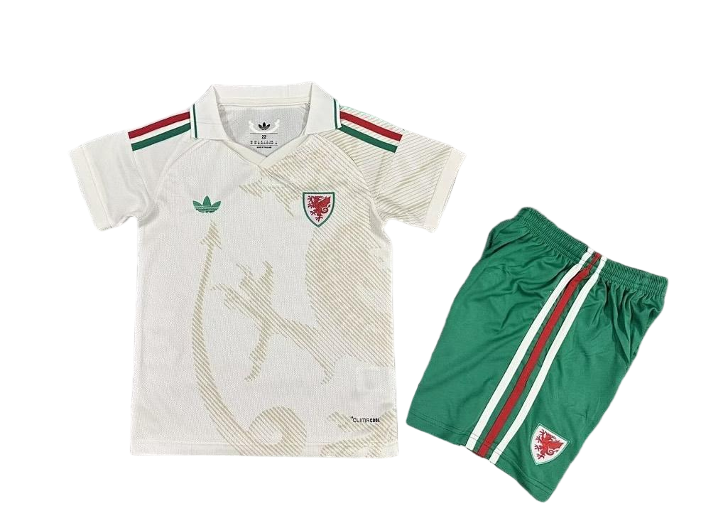 Wales Football Jersey Away Kids Kit Jersey+Shorts World Cup 2026