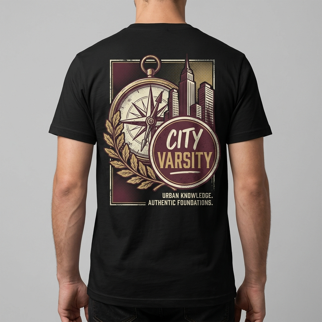 City Varsity Tee, Vintage Athletic Graphic T-Shirt, Unisex Streetwear Shirt CityTee7