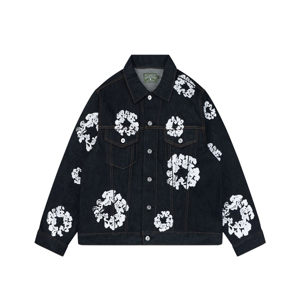 Denim Tears Cotton Wreath Selvedge Denim Jacket (Blue/Black)
