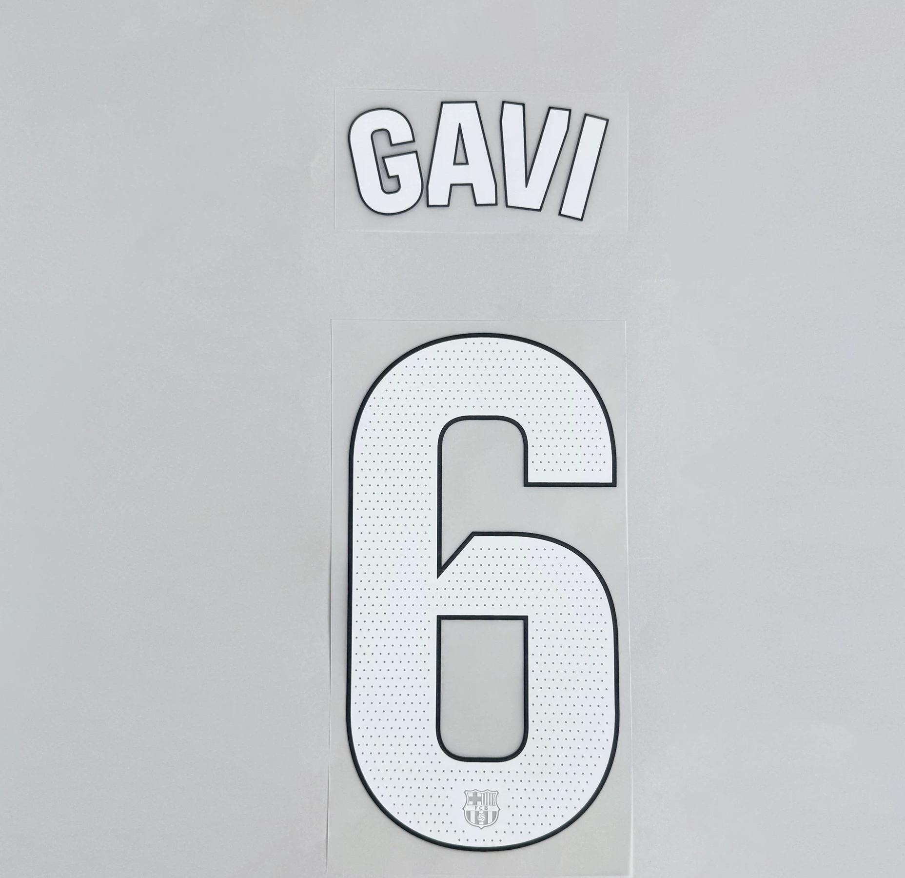 GAVI #6 FC Barcelona 2025-26 Third Away La Liga Football Soccer Name & Number Set
