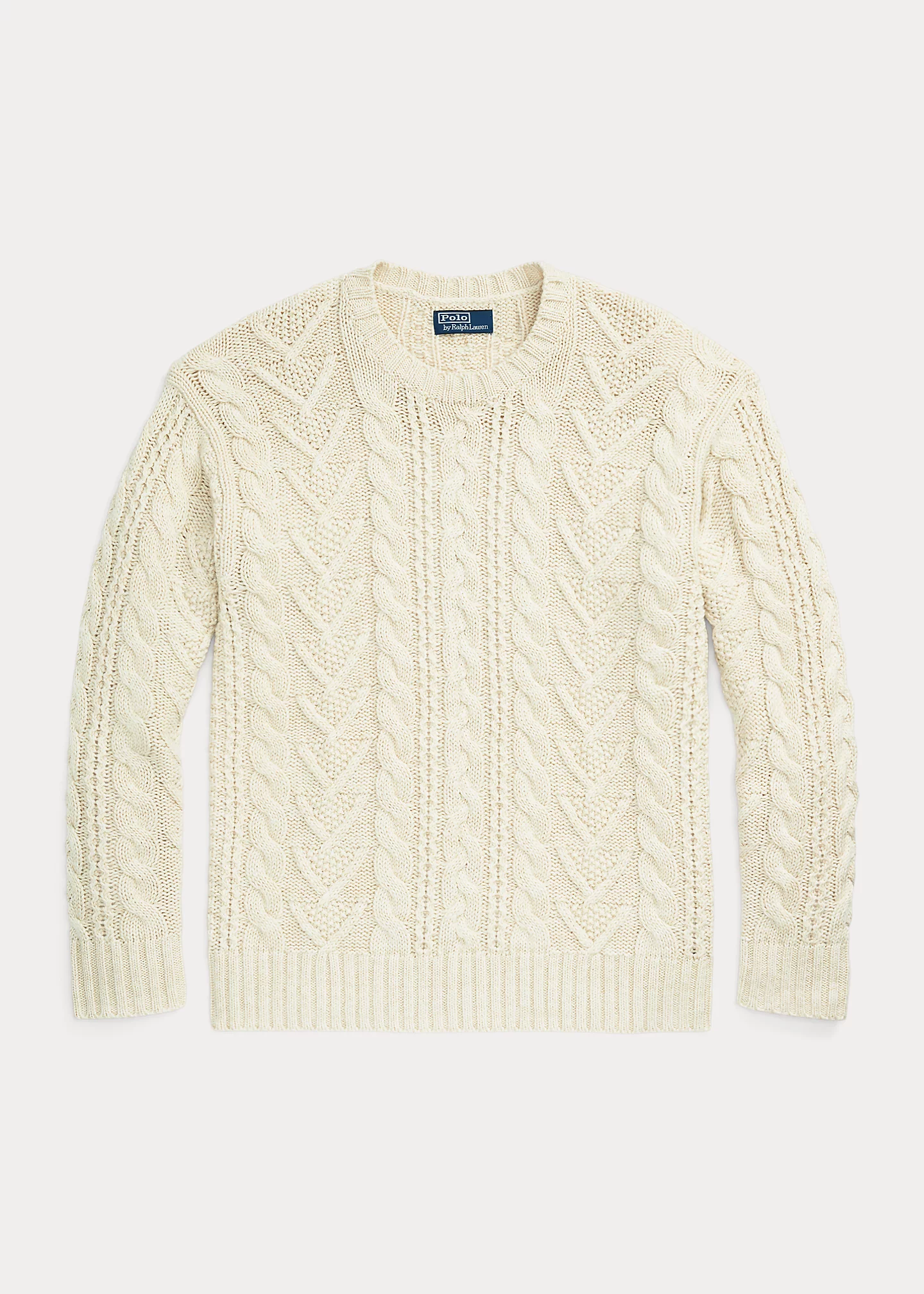 Cotton-Blend Fisherman's Sweater