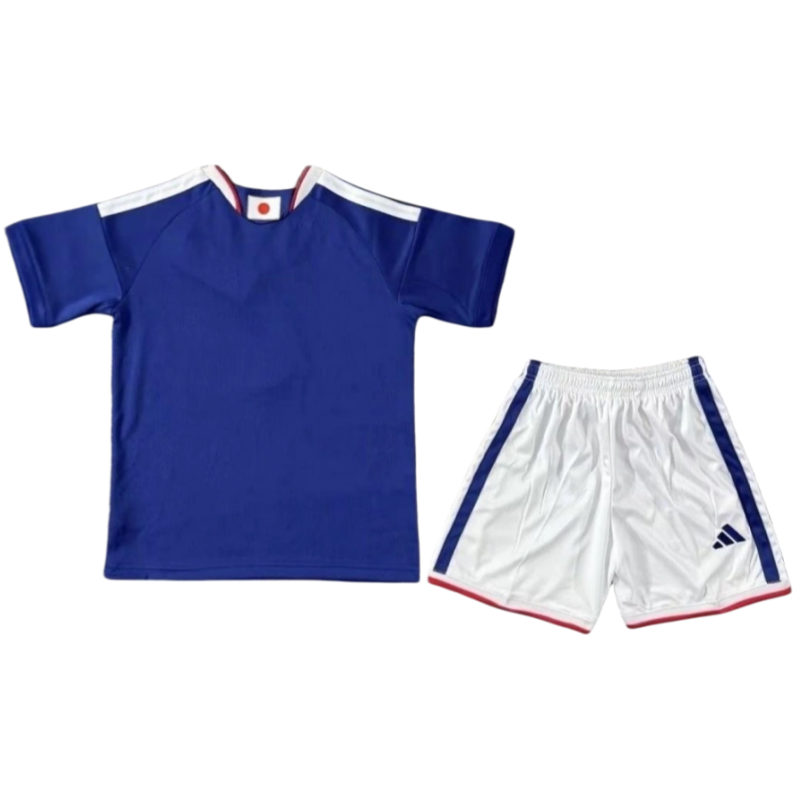 Japan World Cup 2026 Home Kids Short Sleeve Kit & Jersey + Shorts Fan Version