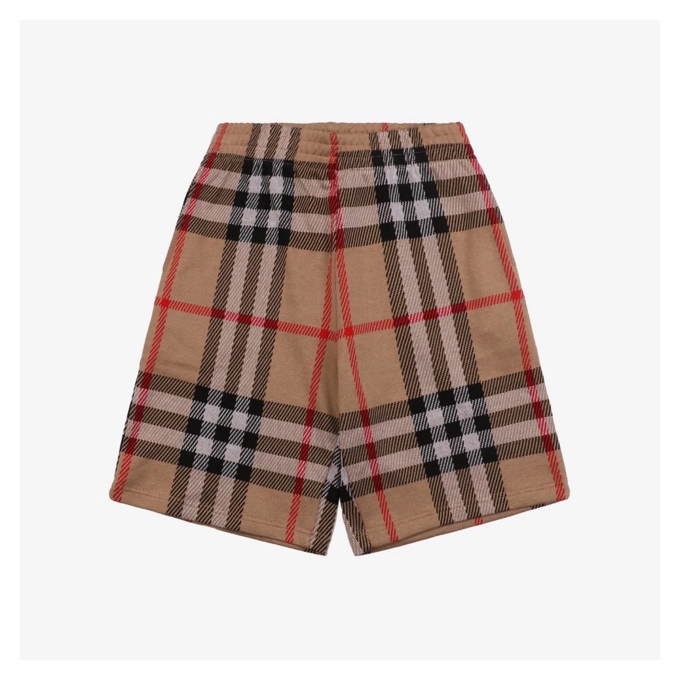 BBry Check Pattern Knit Shorts (Black/Brown)