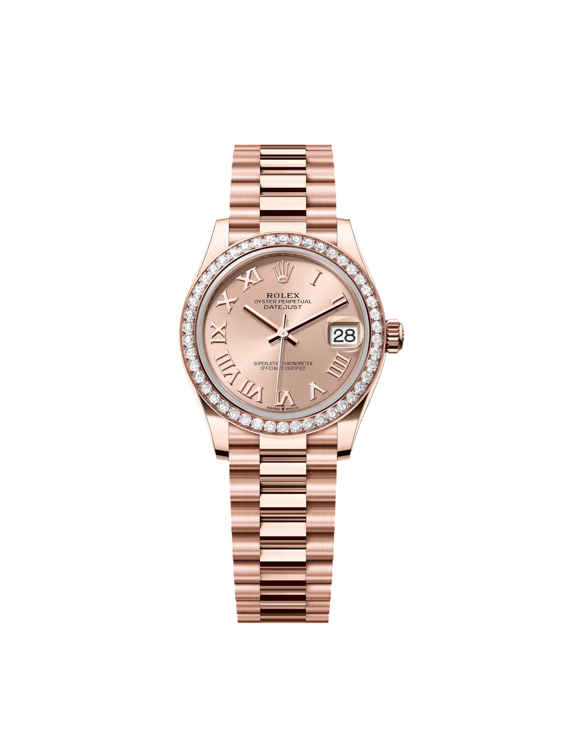 [2026 Mirror Grade]RLX Datejust m278285RBR-0029 Rosé Roman Dial 31mm