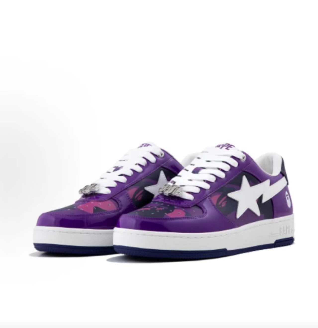 BAPE STA Low Purple Camo Patent Leather