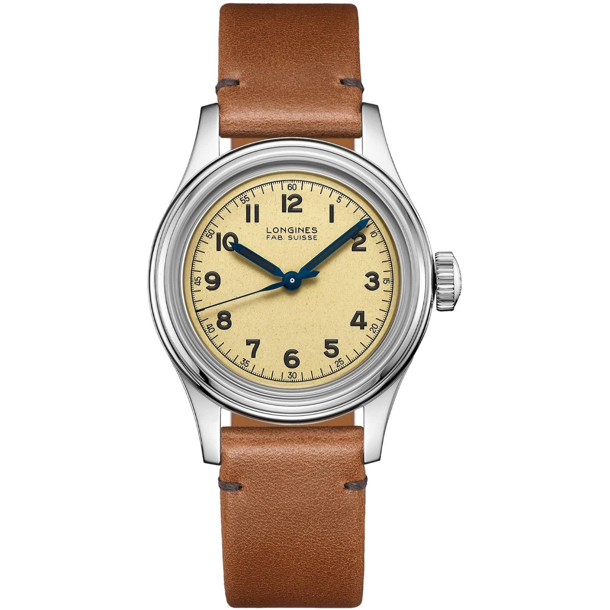 [2026 Mirror Grade]Longines Unisex L2.833.4.93.2 Heritage Brown Leather Watch