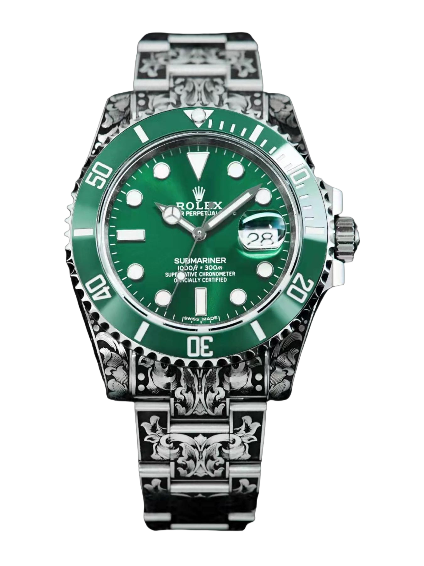 [2026 Mirror Grade]Huckleberry Custom Rolex Submariner Green