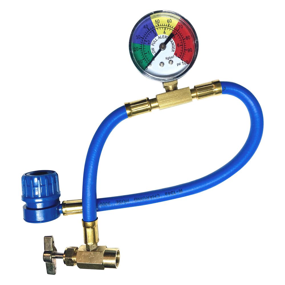 CLIMASETGaz do klimatyzacji ClimaSet R134a 626 g, z przewodem z manometrem i adapterem HP/LP