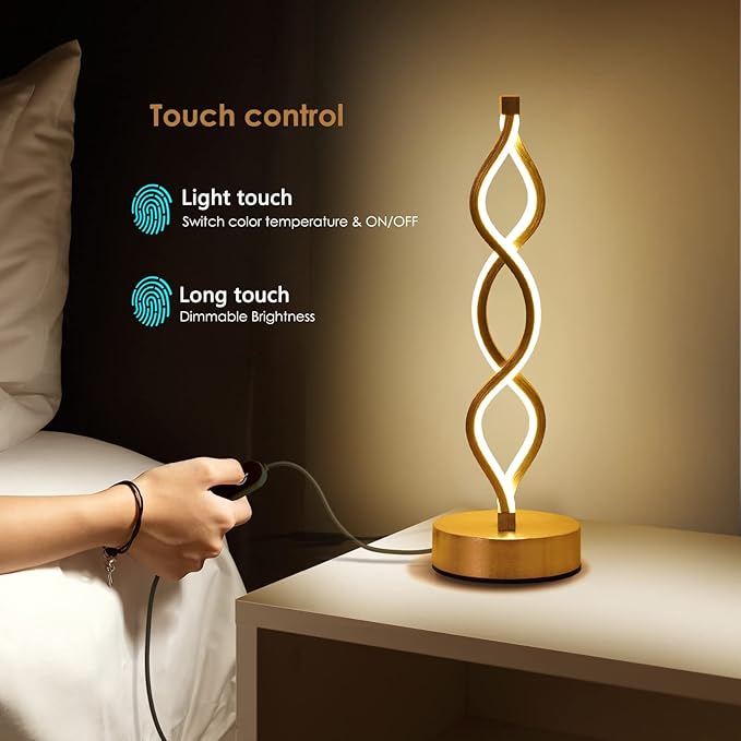 Gold Infinity Spiral LED