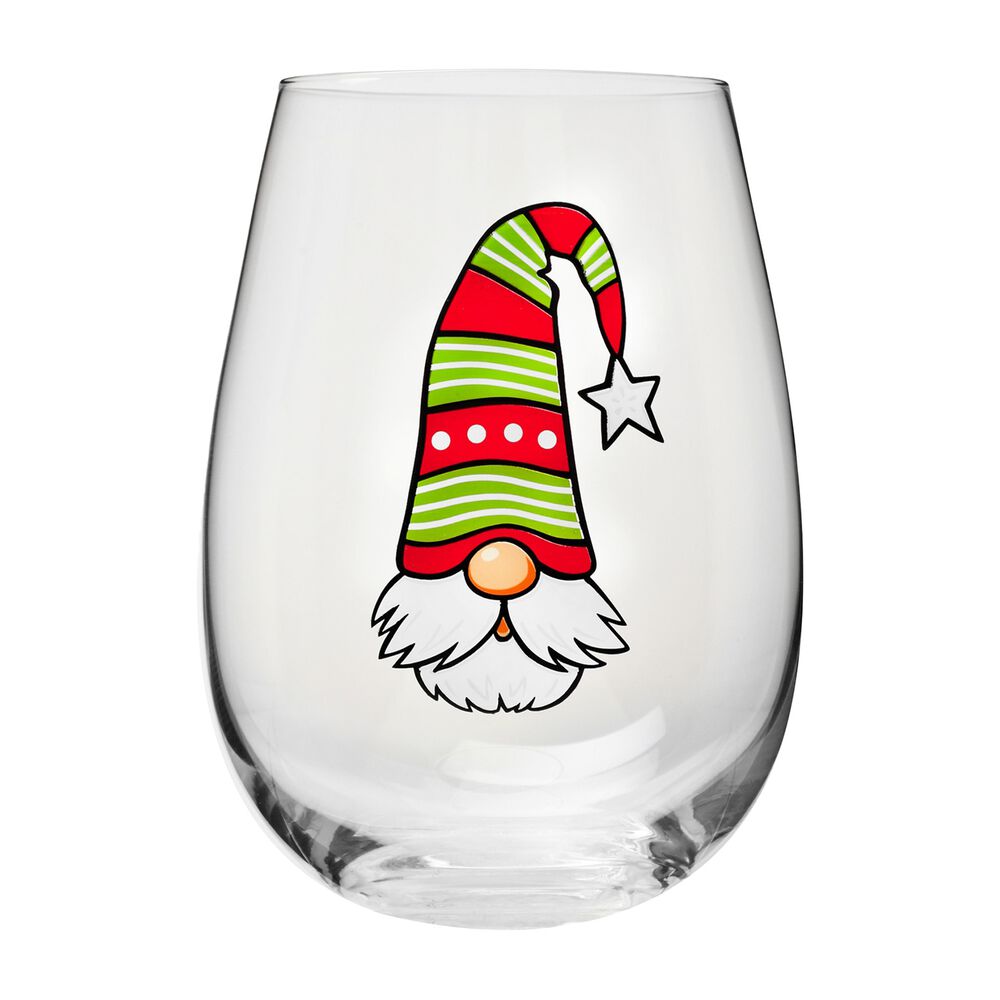 KROSNO Komplet 3 szklanek świątecznych Krosno God Jul, skrzaty, 500 ml