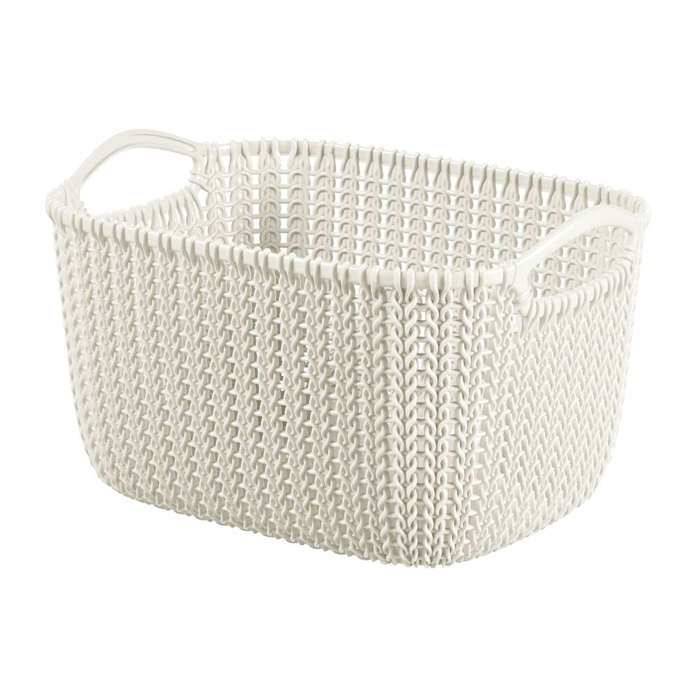 CURVER Kosz prostokątny KNIT, kremowy, S