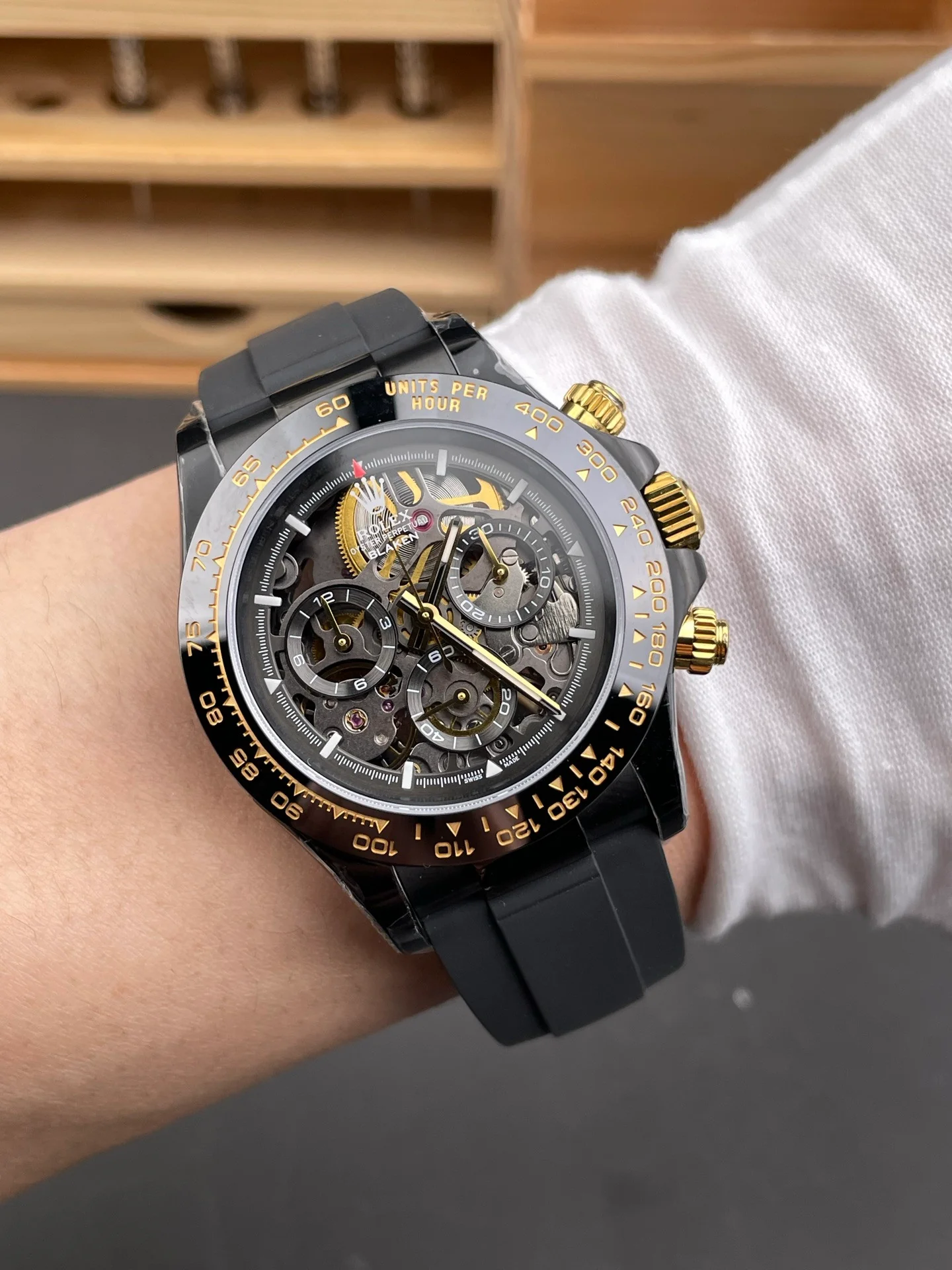 Skeleton Daytona Black Steel