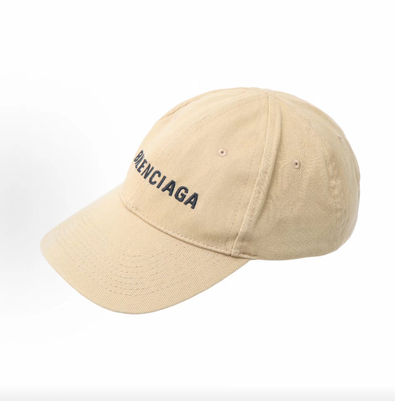 Balenciaga Embroidered Logo Washed Cotton Baseball Cap