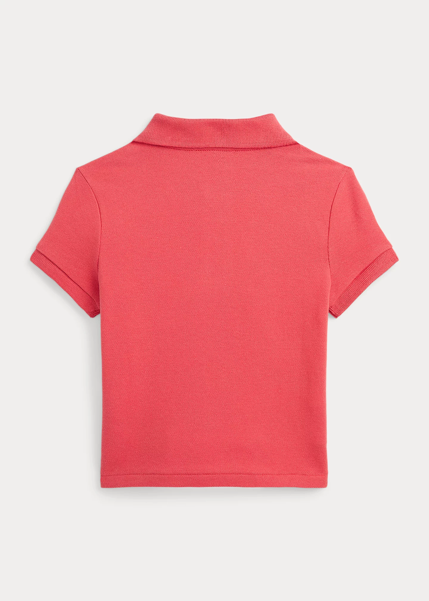 Knot-Front Stretch Mesh Polo Shirt
